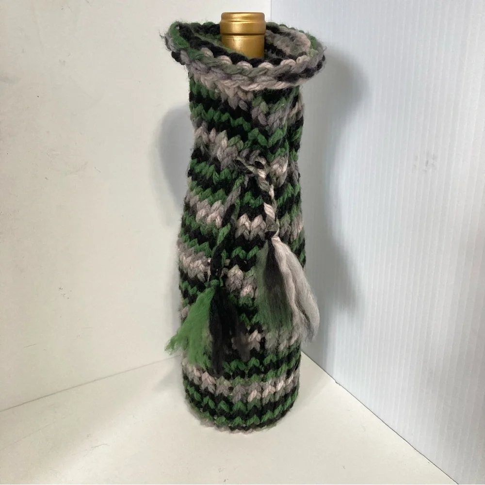 Wine Bottle Koozie Cover Knit Wine Bag Wine Bottle Sack